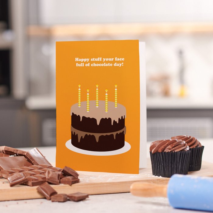Chocolate Cake Edible Card