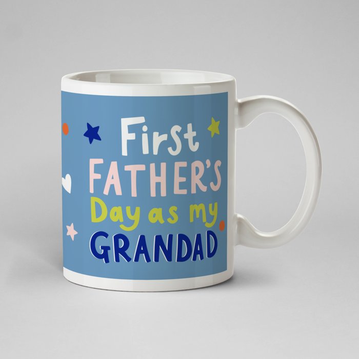 First Father's Day As My Grandad Multiple Photo Upload Mug
