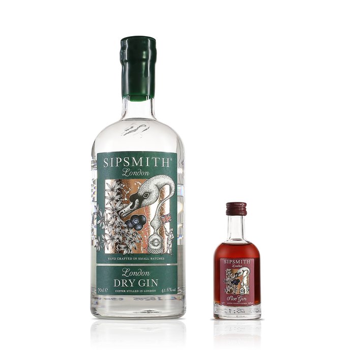 Sipsmith London Dry and Sloe Gin 75cl Gift Set