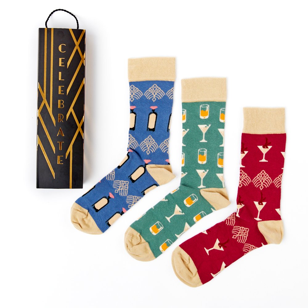 Urban Eccentric Celebrate Adults 3Pk Socks Gift