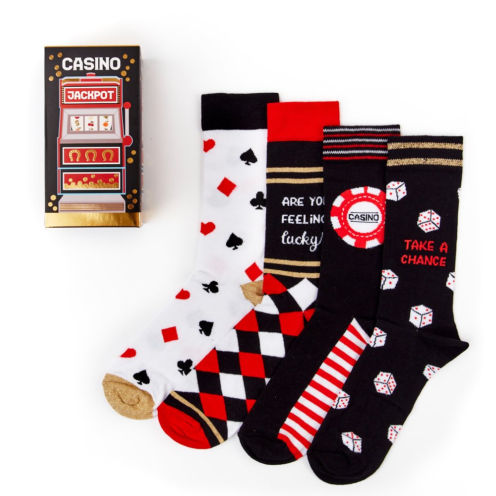 Urban Eccentric Casino 4Pk Sock Gift Set (7-11)