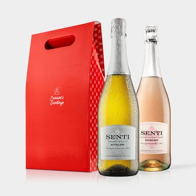 Virgin Wines Season's Greetings Prosecco Duo Gift Set 2x75cl