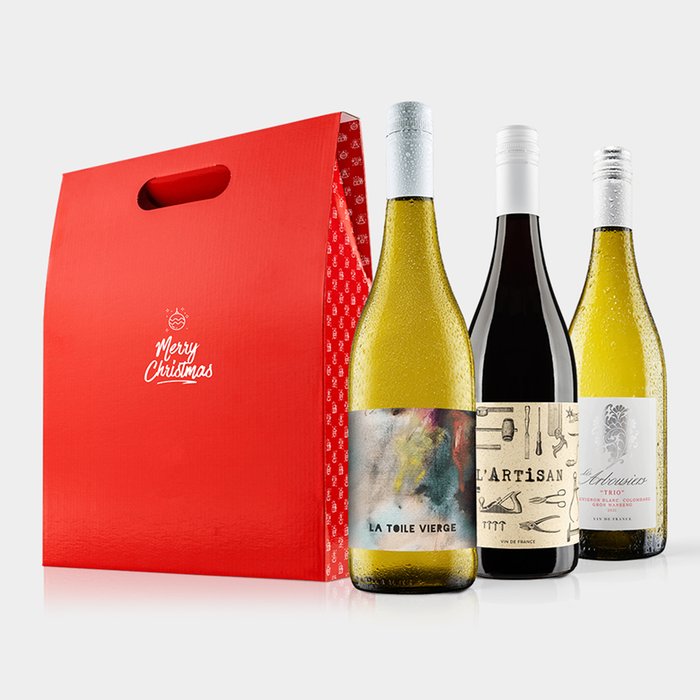 Merry Christmas Virgin Wines French Trio Gift Set 3x75cl