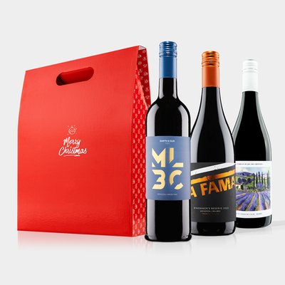 Merry Christmas Virgin Wines Malbec Trio Gift Set 3x75cl