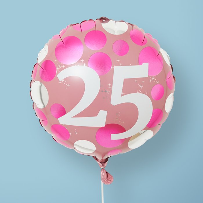 25th Pink Milestone Balloon