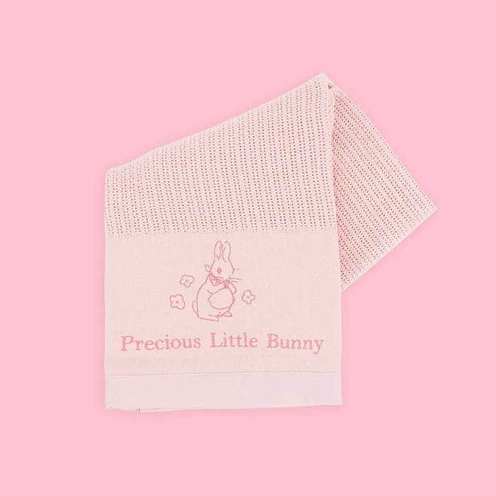 My 1st Years Precious Little Bunny Flopsy Bunny Pink Blanket