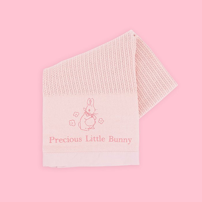 My 1st Years Precious Little Bunny Flopsy Bunny Pink Blanket Moonpig