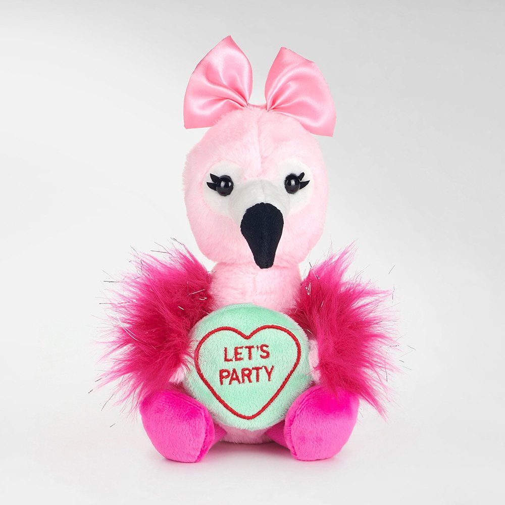 Swizzels Love Hearts Let's Party Flamingo Soft Toy