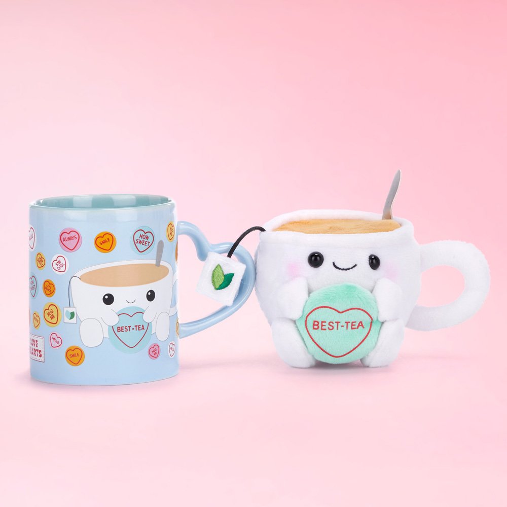 Swizzels Love Hearts Best-Tea Plush & Mug Set Soft Toy