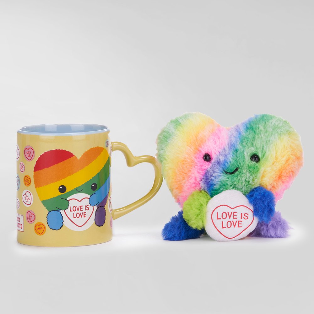 Swizzels Love Hearts Love Is Love Plush & Mug Set Soft Toy