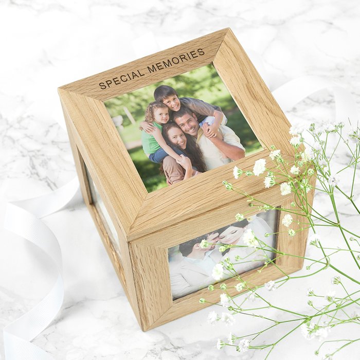 Special Memories Engraved Oak Photo Keepsake Box