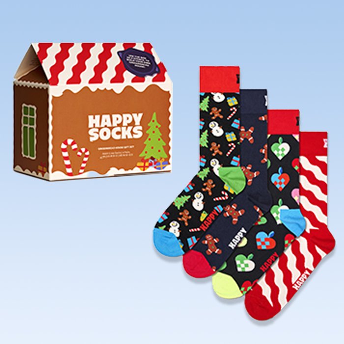 Happy Socks 4pk Gingerbread House Gift Set (3-7)