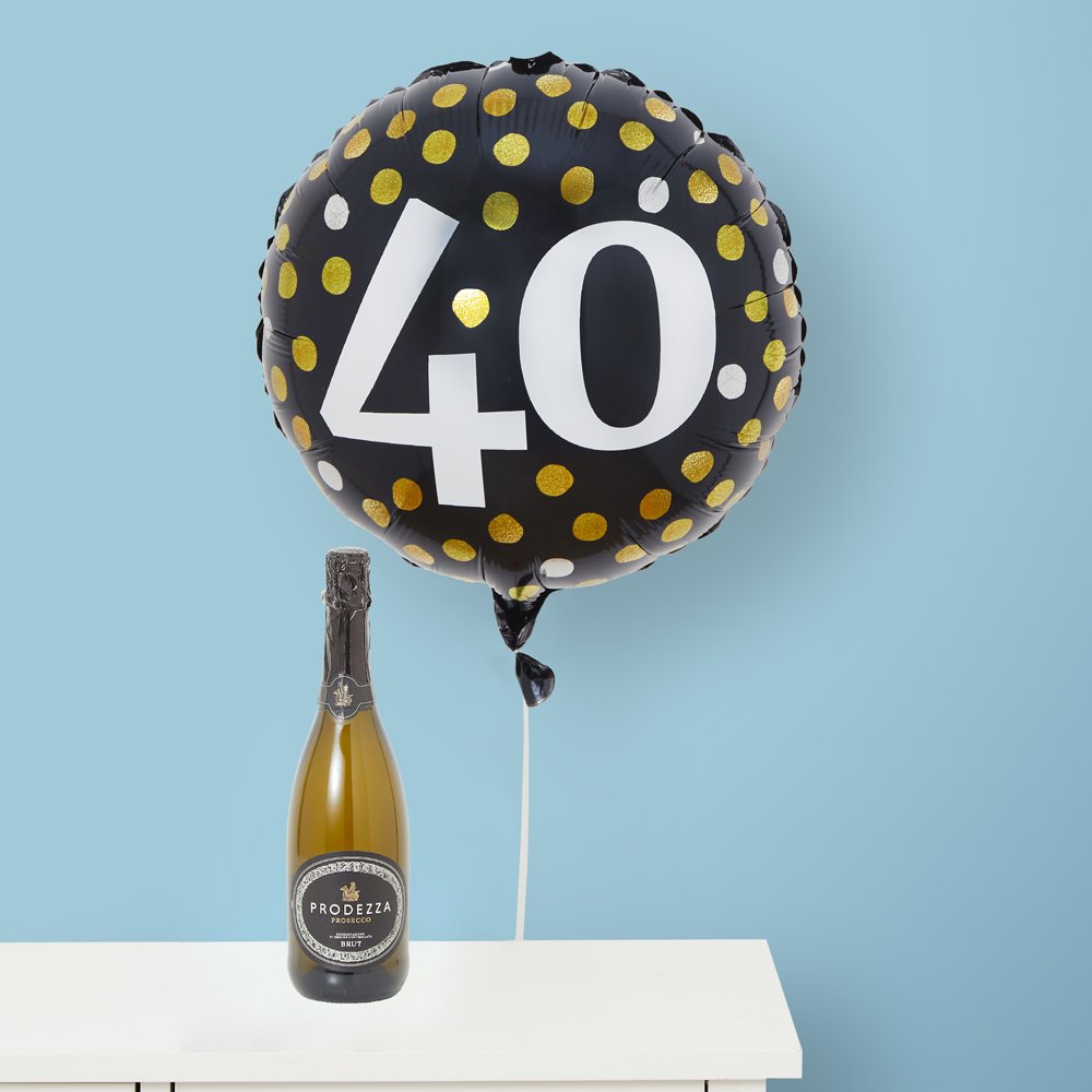 Virgin Wines 40th Birthday Balloon & Prodezza Prosecco