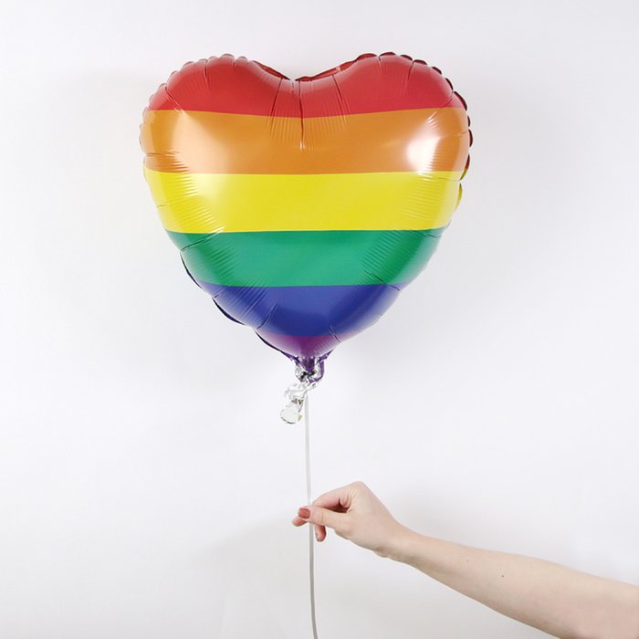 Rainbow Heart Balloon
