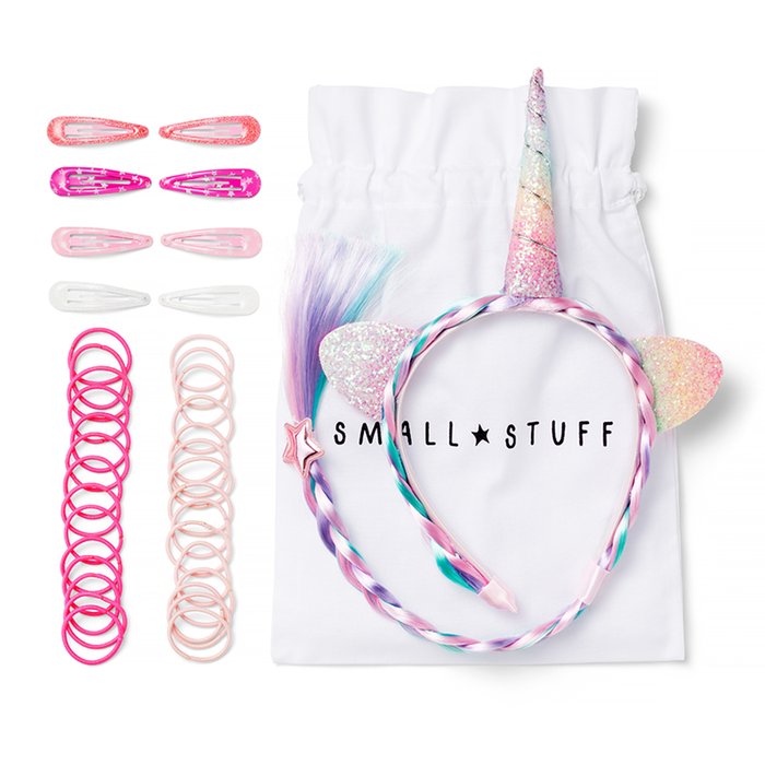 Unicorn Pink Faux Hair Accessories Gift Set