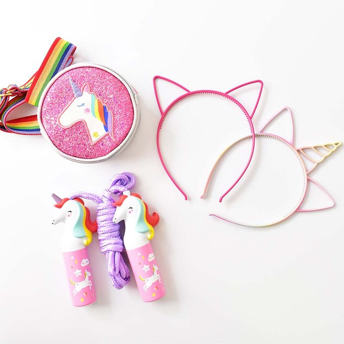 Rainbow Unicorn Bag & Skipping Rope Gift Set