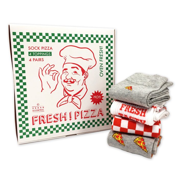 Pizza Socks 4-Pack Gift Set