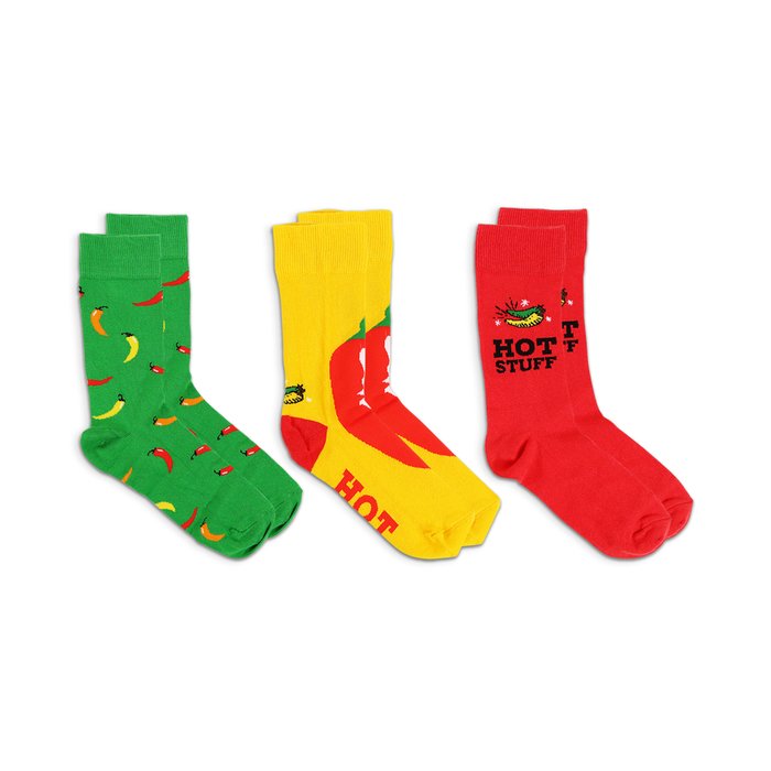 Urban Eccentric Chilli Socks 3-Pack Gift Set (39-44)