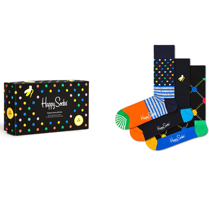 Happy Socks Classic Socks 3pk Gift Set (8-12)