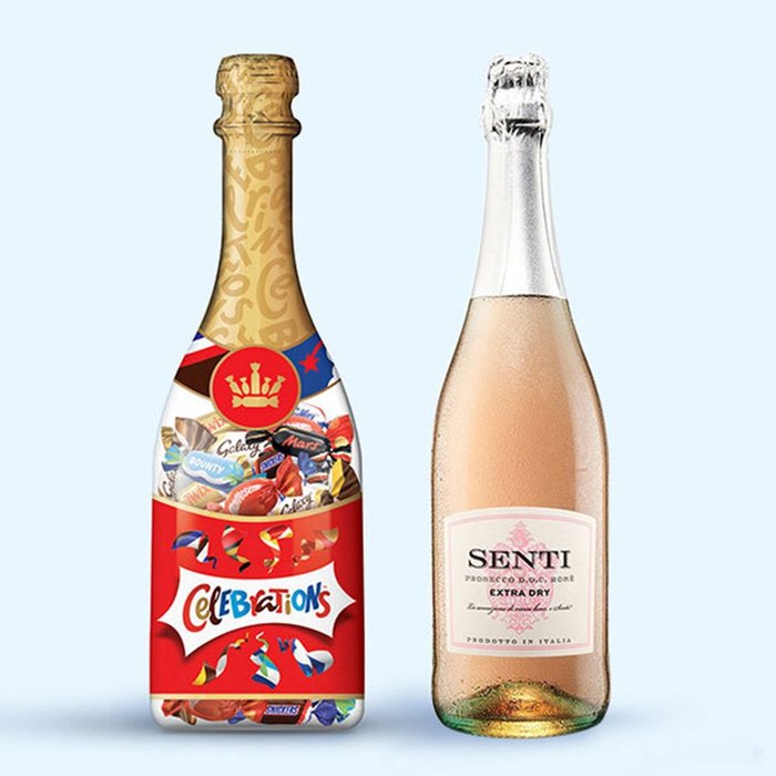 Celebrations Bottle & Rose Prosecco