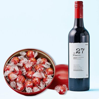 Lindt Chocolate Truffles Maxi Ball & Cabernet Sauvignon Merlot