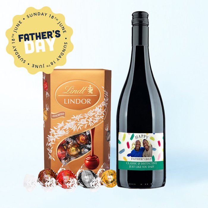 Happy Father's Day Personalised Virgin Wines Red & Chocolate Gift Set