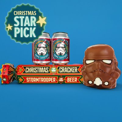 Stormtrooper Christmas Cracker and Chocolate Helmet Gift Set 2x330ml