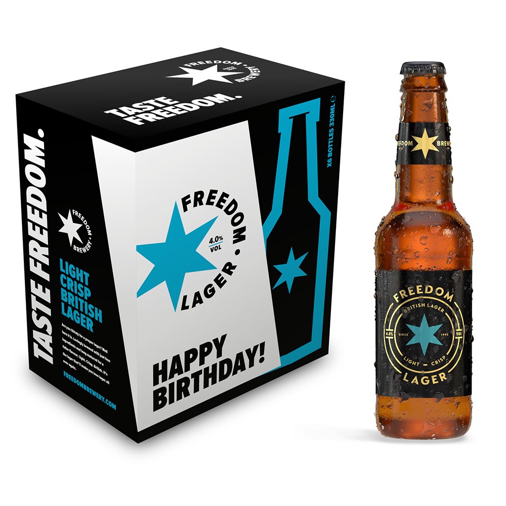 Freedom Distillery Happy Birthday Freedom Brewery Lager 6X330Ml Alcohol