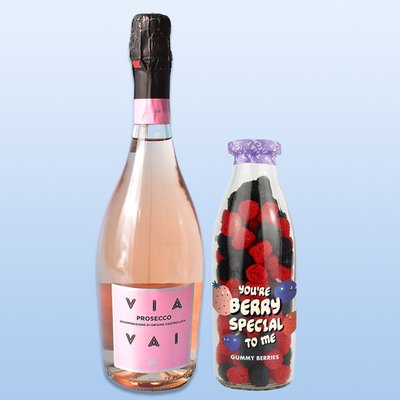 Prosecco Rosé Via Vai and You're Berry Special To Me Sweet Bottle Bundle