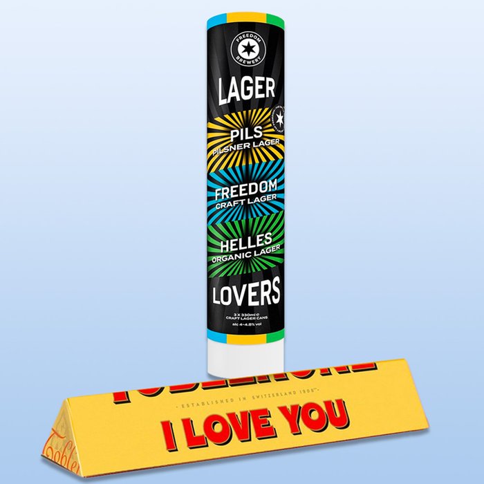 Lagers Lover Trio & I love You Toblerone