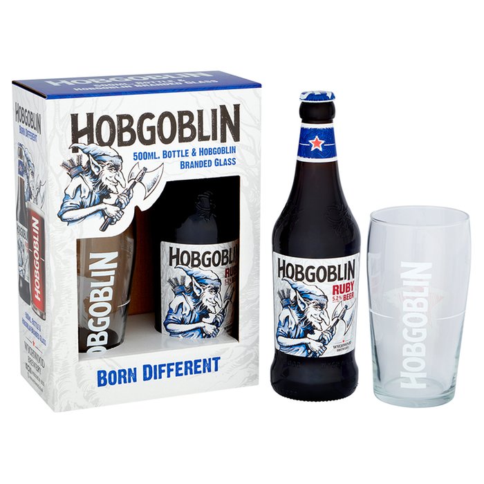 Hobgoblin Ruby Bottle & Glass Gift Set