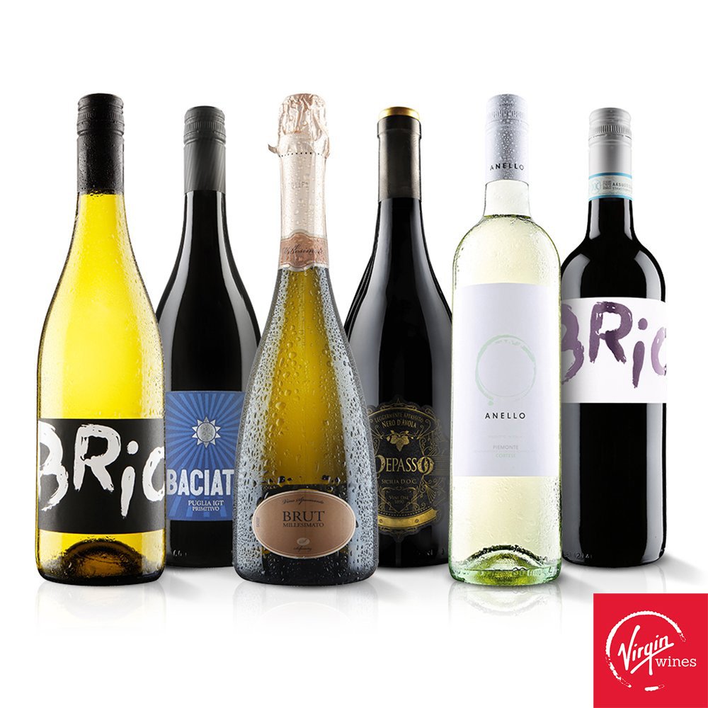 Virgin Wines Italian Superstar Wines Gift Set (6 Bottles) Alcohol
