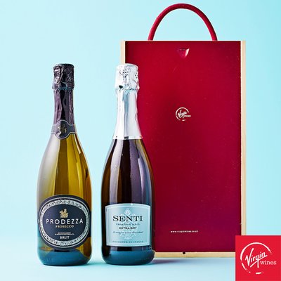 Virgin Wines Prosecco Duo in Wooden Gift Box