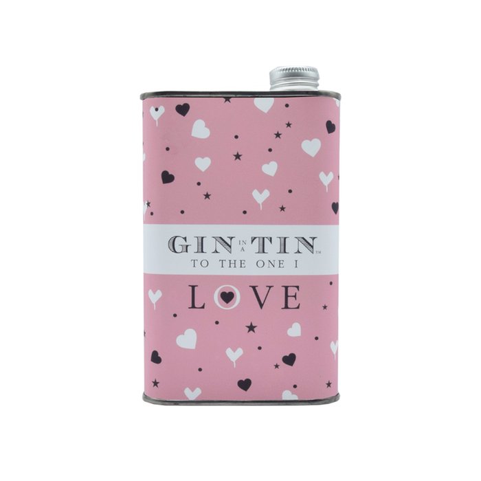 Gin in a Tin Pink Heart Tin