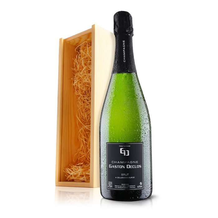 Virgin Wines Champagne Gaston Declos Brut in Wooden Gift Box