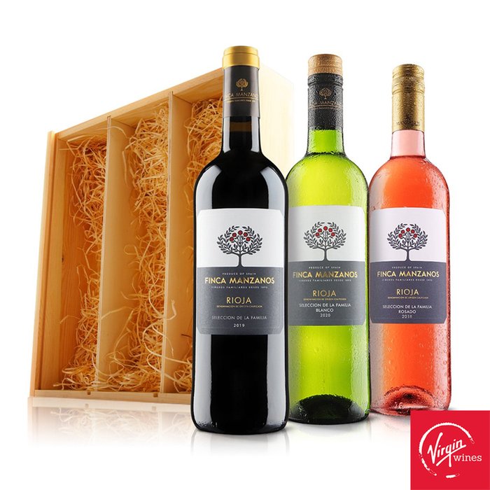 Virgin Wines Finca Manzanos Rioja Trio in Wooden Gift Box