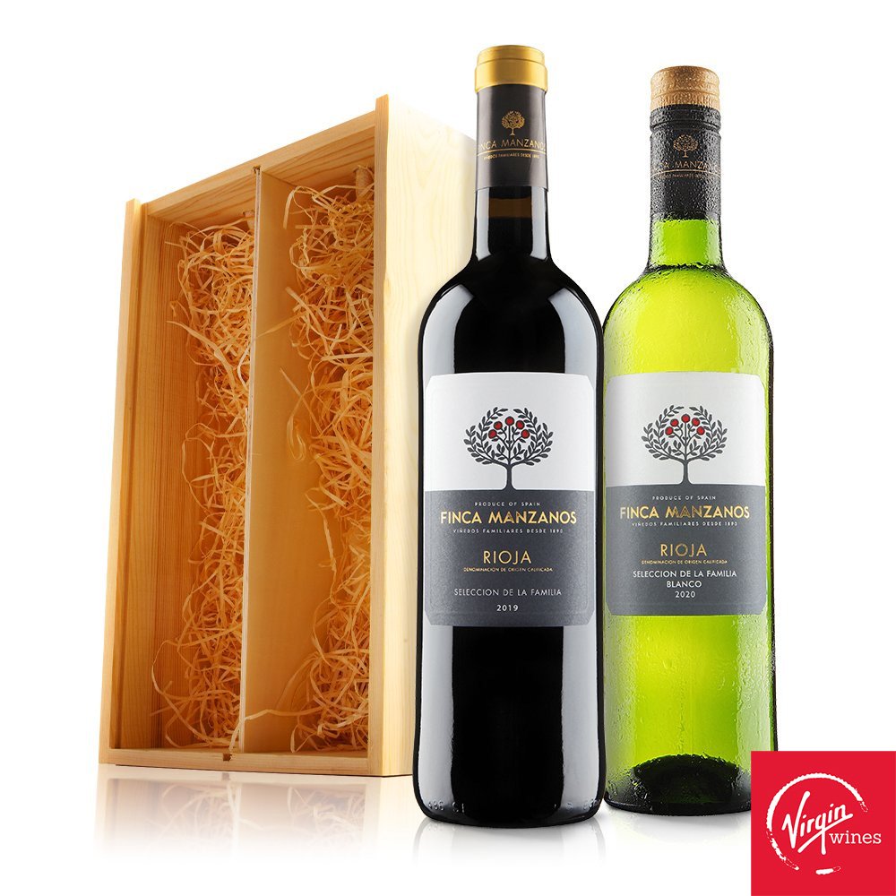 Virgin Wines Finca Manzanos Rioja Duo In Wooden Gift Box Alcohol