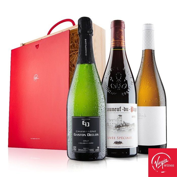 Virgin Wines Epitome of Luxury Trio in Wooden Gift Box