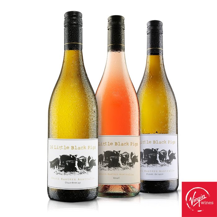 Virgin Wines 16 Little Black Pigs - White and Rose Trio