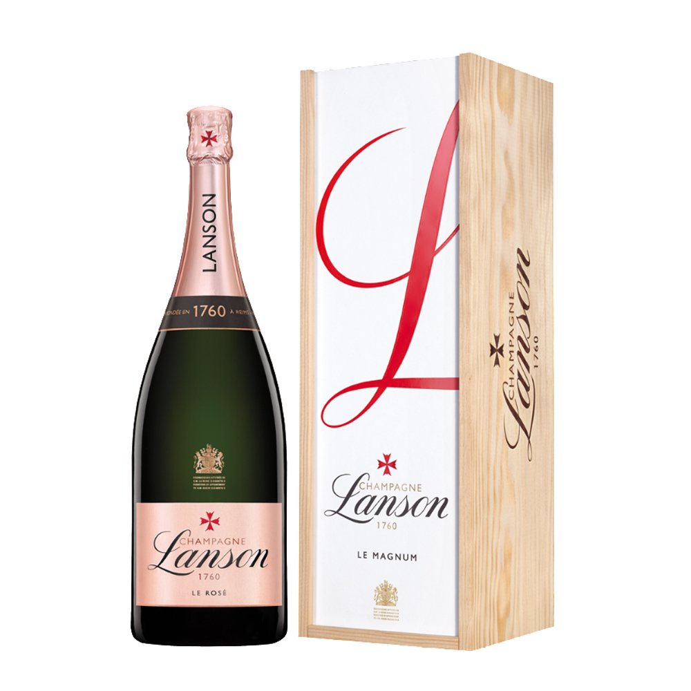 Lanson Le Rose Champagne 150Cl Gift Box Alcohol