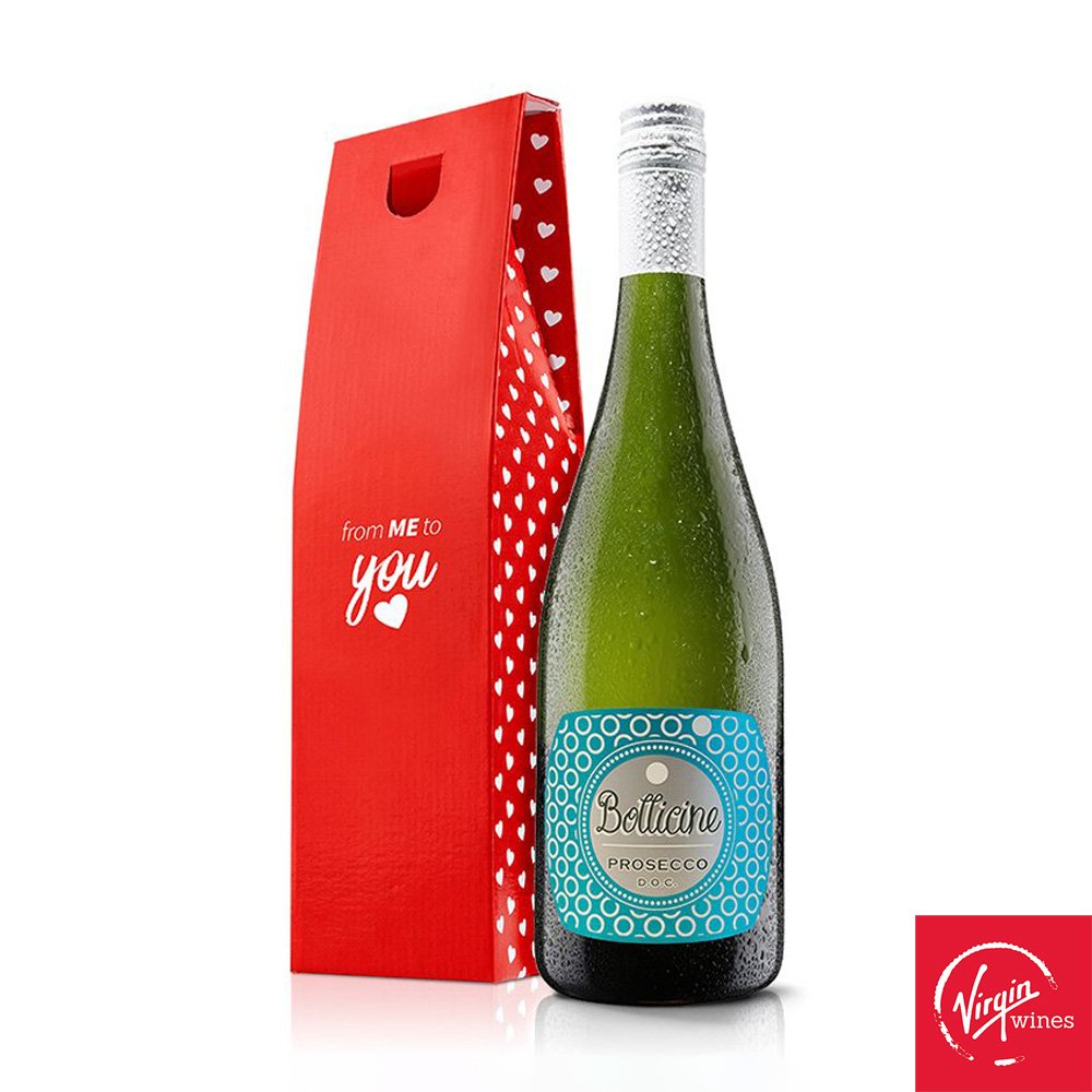 Virgin Wines Me To You Bollicini Prosecco Frizzante Gift Box 75Cl Alcohol