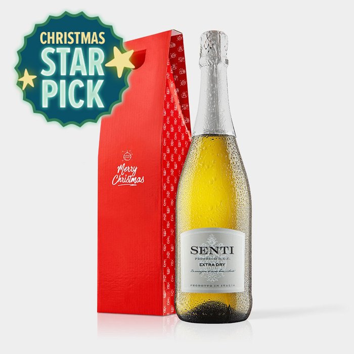 Merry Christmas Virgin Wines Senti Prosecco 75cl