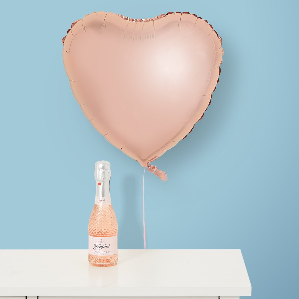 Heart Balloon & Mini Freixenet Rosé Bundle