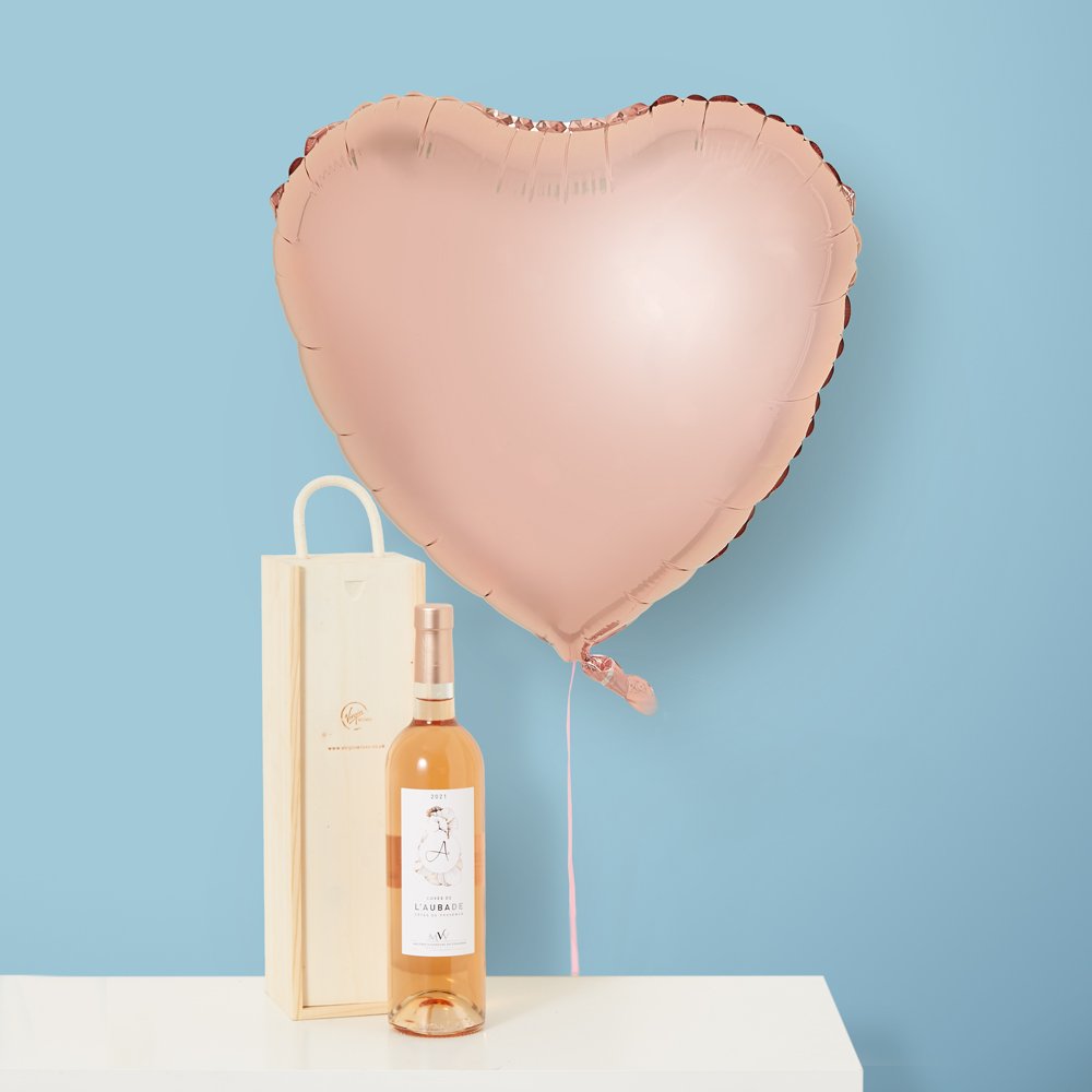 Heart Balloon & Rosé Bundle