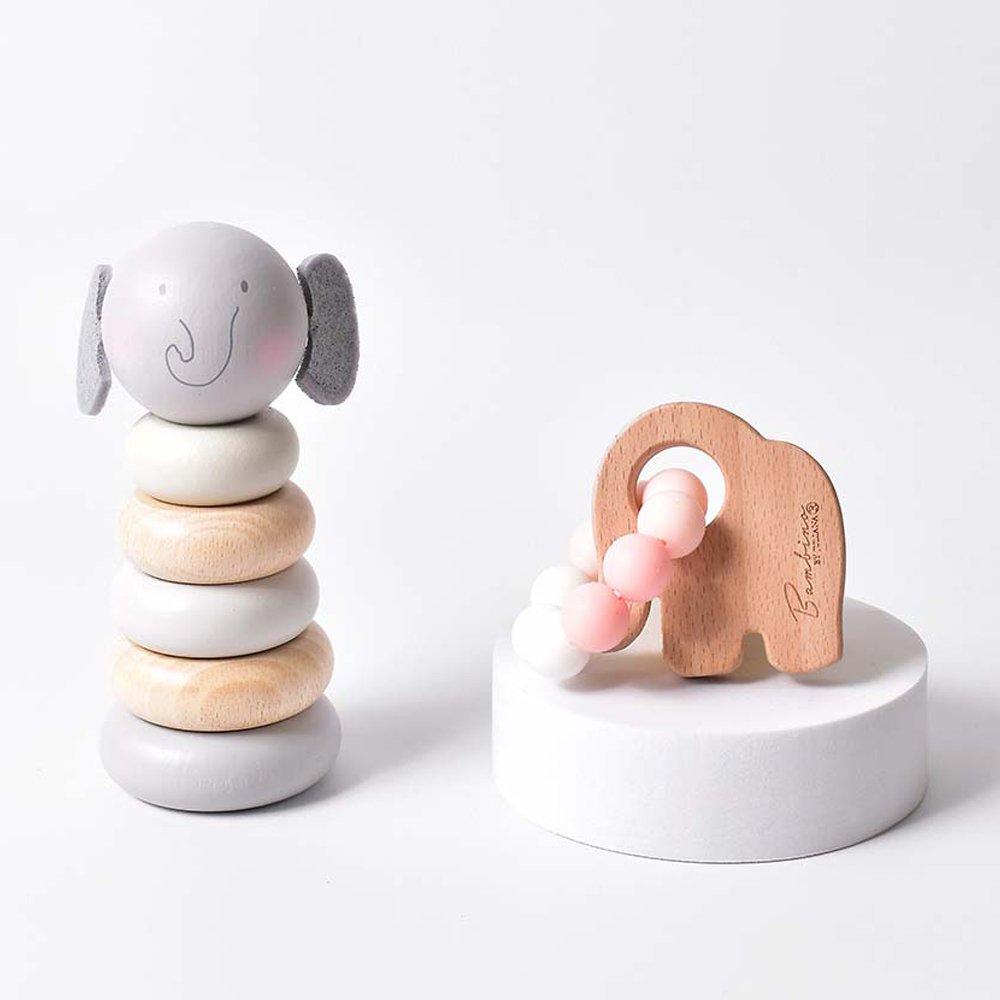 Elephant Stacker & Teething Bundle Toys & Games