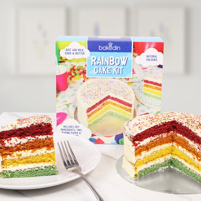 Rainbow Cake Baking Kit | Moonpig