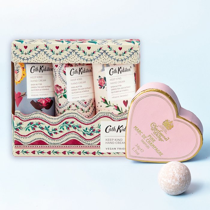 Cath Kidston Keep Kind Hand Cream Trio & Truffles Gift Set