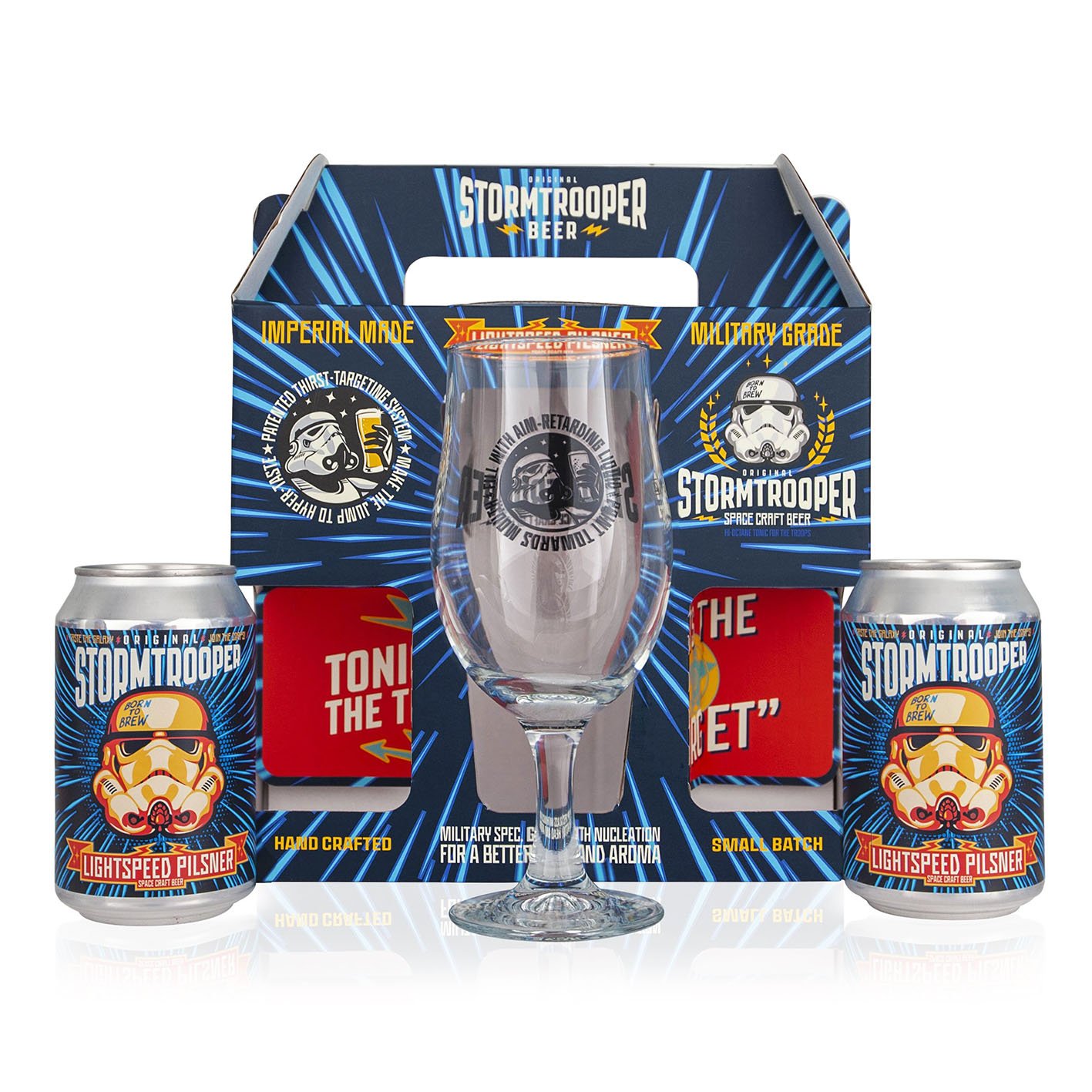 Storm Trooper Brewery Stormtrooper Beer Lightspeed Lager Twin Can & Glass Gift Pack 2X330 Ml Alcohol
