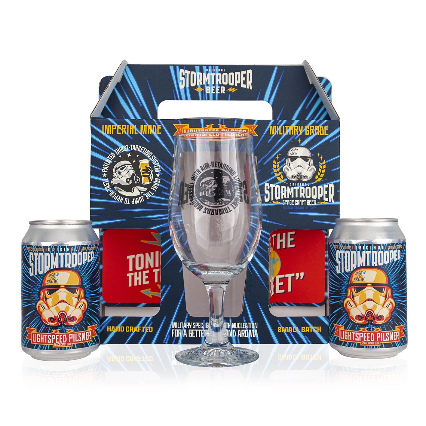 Storm Trooper Brewery Stormtrooper Beer Lightspeed Lager Twin Can & Glass Gift Pack Alcohol