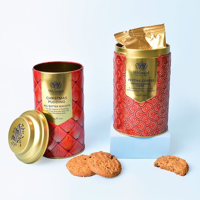 Whittards Festive Coffee & Christmas Pudding Biscuit Bundle